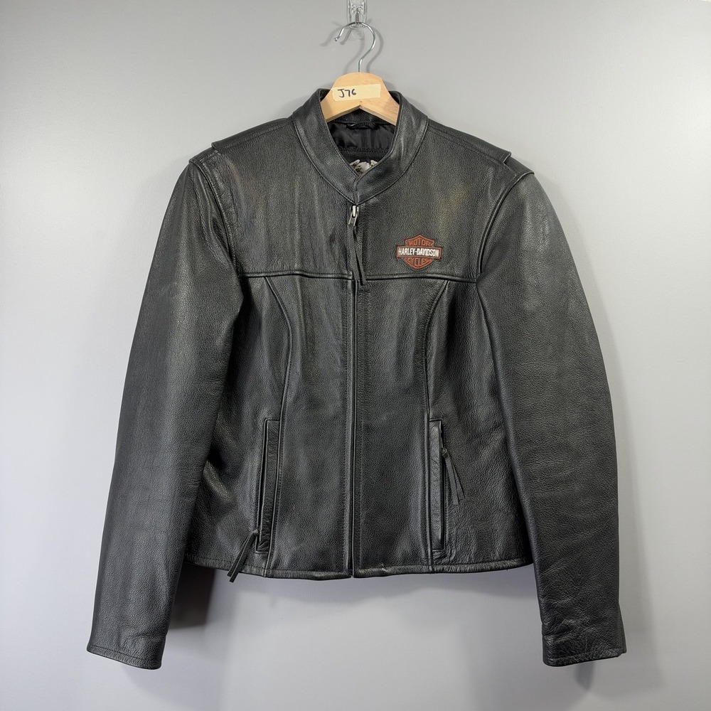 Harley-Davidson Women's "Stock" Leather Riding Jacket 98112-06VW Size M Biker